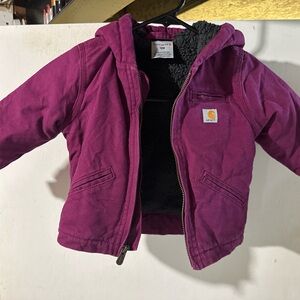 Carhartt Purple and Gray Fleece Jacket